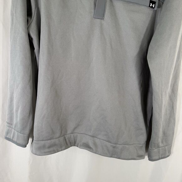 Under Armour Sweater Men's Small grey Pullover 1/4 Zip Long Sleeve Storm - Picture 3 of 12